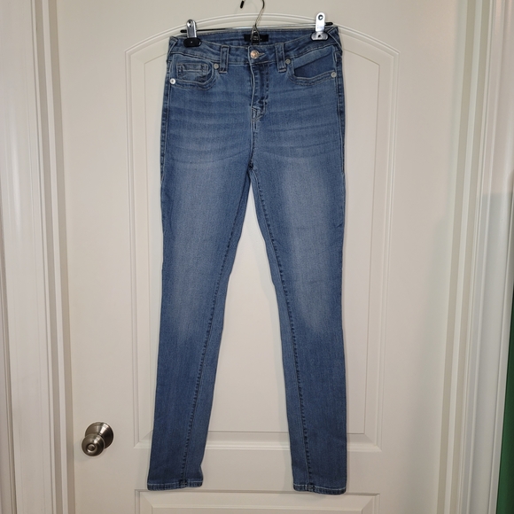 True Religion Light Blue Jeans Y2K fashion Y2Kcore aesthetic, 2000s style - Picture 2 of 8